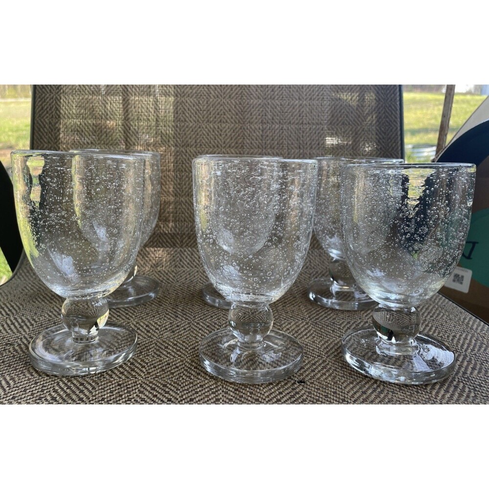 Tag Ltd Bubble Glass Water Goblet Set Of 6